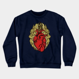 Heart anatomical heart burning heart t-shirt Crewneck Sweatshirt